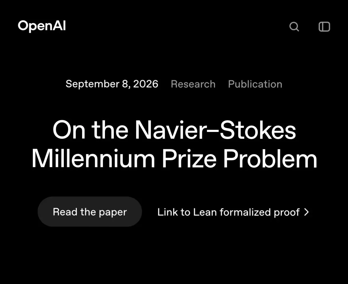 ЧТО: OpenAI заявила, что решила одну из семи задач тысячелетия — проблему Навье—Стокса🤯
То самое доказательство, вокруг которого сегодня разгорелся скандал, теперь представили официально | Сетка — социальная сеть от hh.ru
