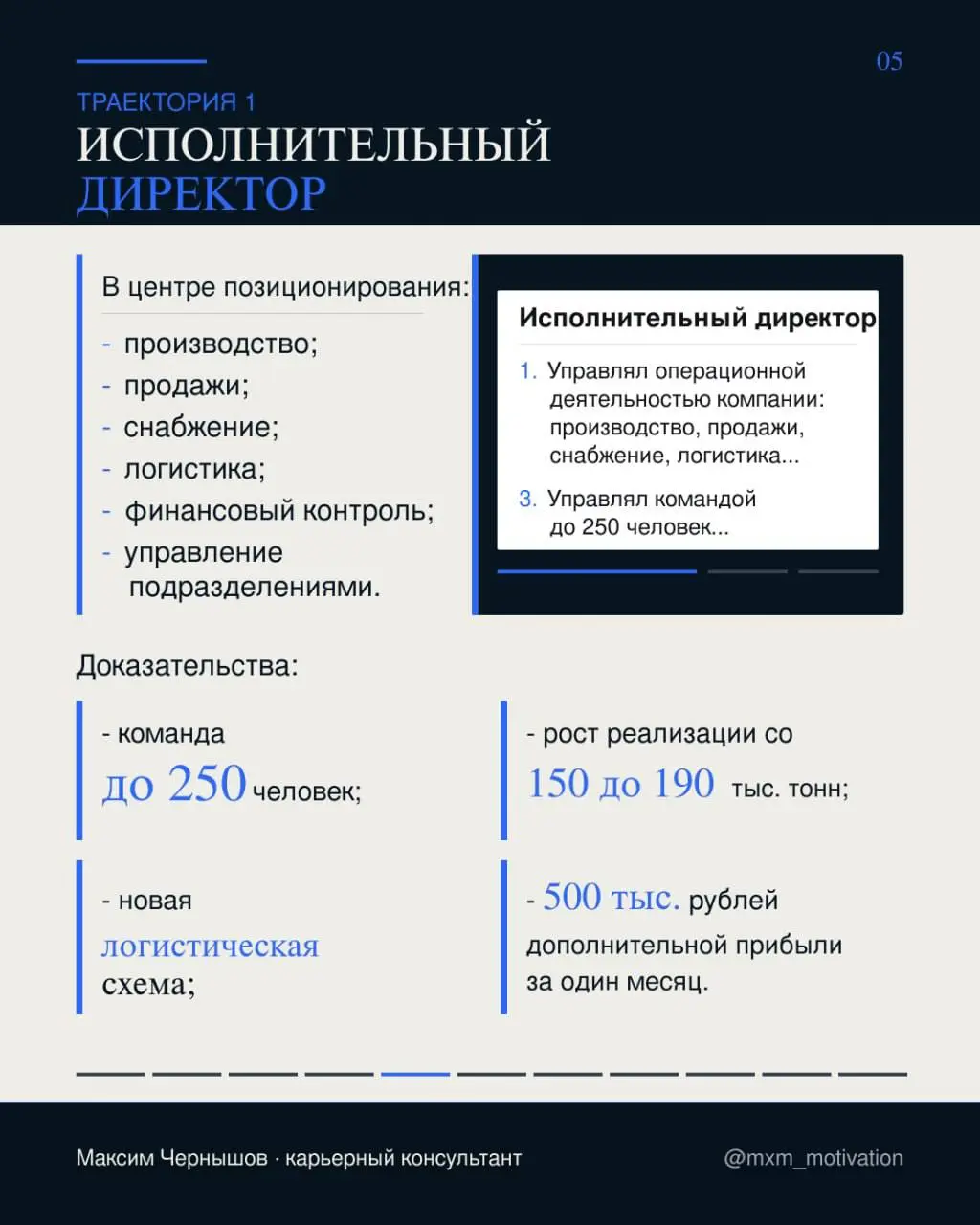 25 лет опыта - ещё не позиционирование
В исходном резюме руководителя конкурировали две цели: исполнительный и коммерческий директор | Сетка — социальная сеть от hh.ru