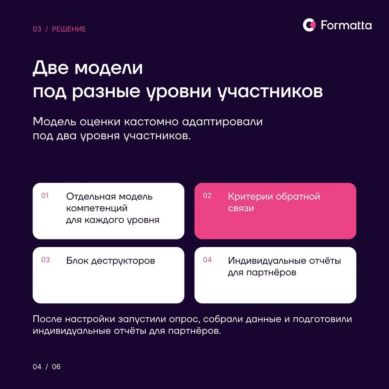 В проекте для консалтинговой компании в сфере юридических услуг мы адаптировали опрос 360 под разные уровни участников и добавили блок деструкторов — поведенческих проявлений, которые могут мешать вза... | Сетка — социальная сеть от hh.ru