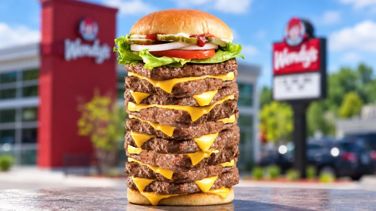 Wendy’s вернула свой бургер из девяти котлет в меню и обещает подарить футболку и загадочный приз тому, что съест набор из бургера, картошки фри и колы за 9 минут.
челлендж для того самого коллеги | Сетка — социальная сеть от hh.ru