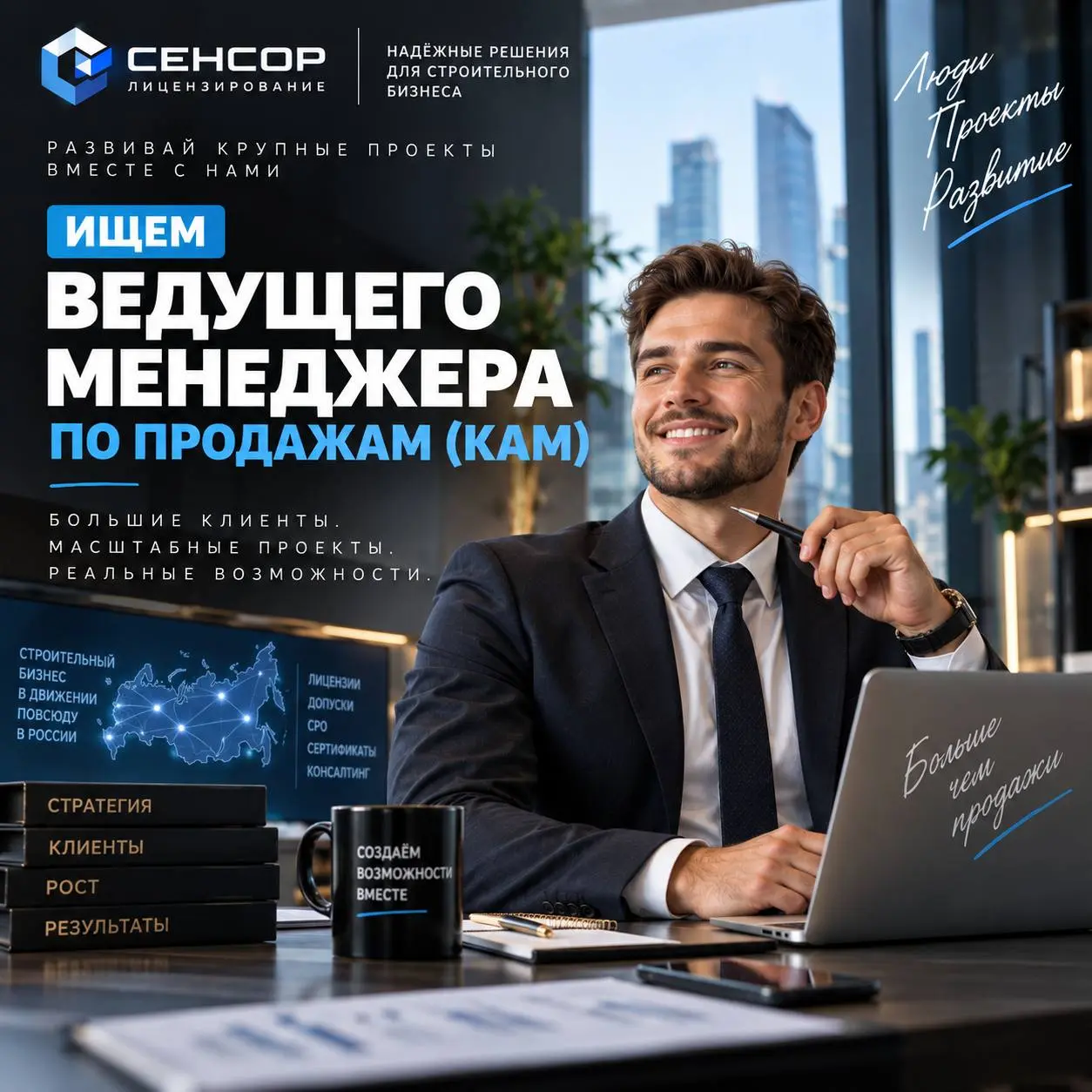 ВЕДУЩИЙ МЕНЕДЖЕР ПО ПРОДАЖАМ (КАМ)
От 150 000₽
Сенсор Лицензирование
• Москва, м. Румянцево
• Продажи
• @HRSensor
Полное описание вакансии размещено в Телеграм и Макс | Сетка — социальная сеть от hh.ru