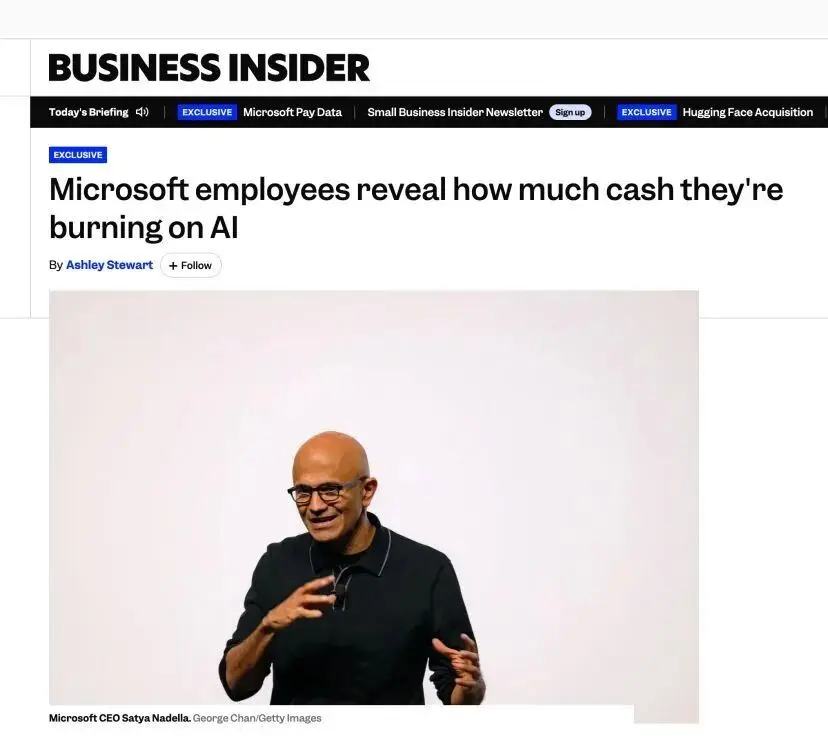 Сотрудник Microsoft сжёг на ИИ-токены $28 000 за 28 дней | Сетка — социальная сеть от hh.ru