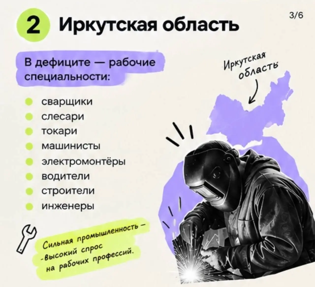 Трудяги, где сейчас самый жёсткий дефицит кадров 💵
Лидер — Архангельская область (не хватает практически всех специалистов) | Сетка — социальная сеть от hh.ru