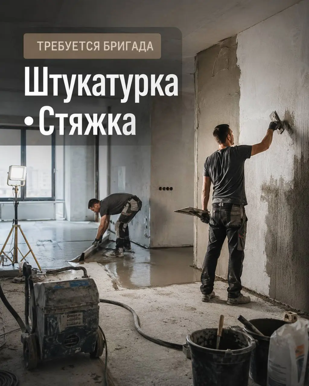 БРИГАДА ДЛЯ ШТУКАТУРКИ И СТЯЖКИ / Объём: 22 997 м²
Цена договорная
Прямой работодатель
• Москва, м. Нижегородская
• Строительство
• +79175048807
Полное описание вакансии размещено в Телеграм и Макс | Сетка — социальная сеть от hh.ru