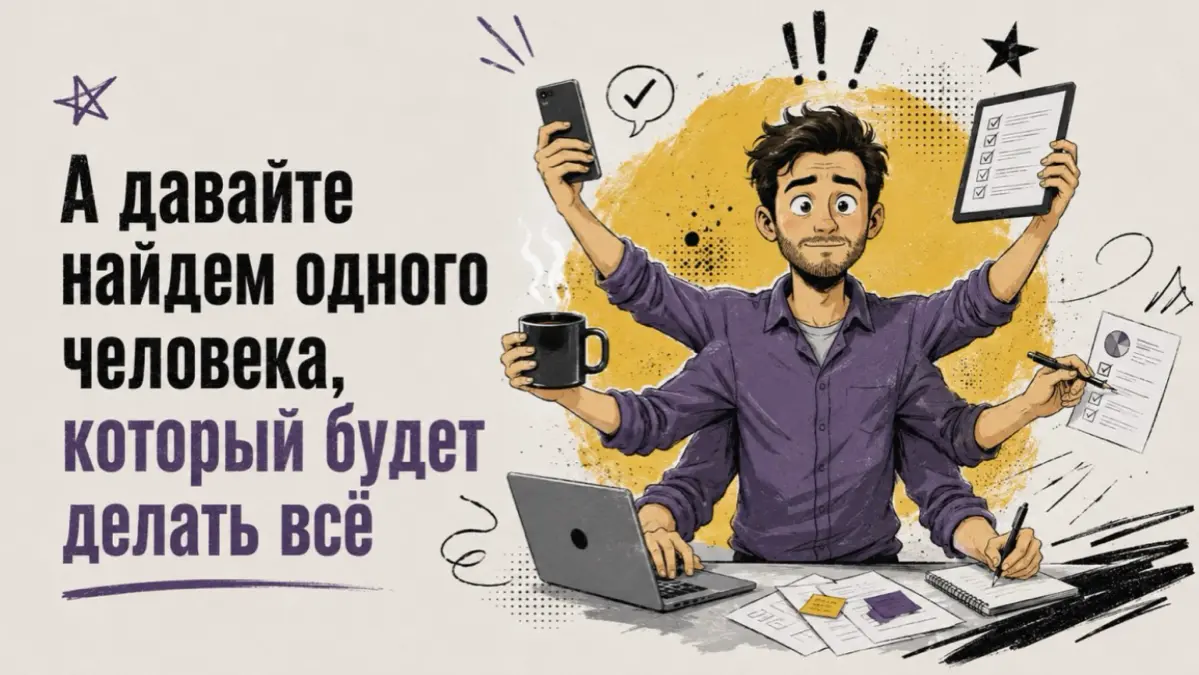 «А давайте найдем одного человека, который будет делать всё» | Сетка — социальная сеть от hh.ru