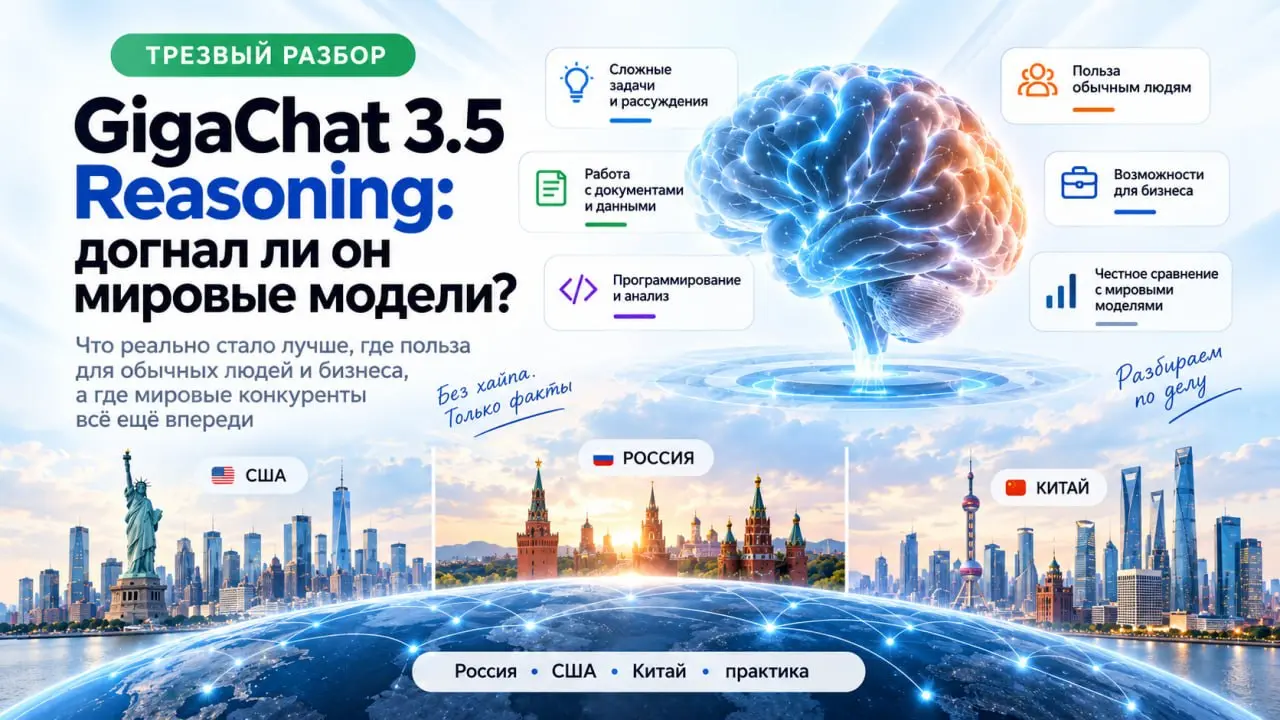 🎬 10 сентября Сбер выпустил GigaChat 3.5 Reasoning — первую в семействе GigaChat отдельную модель, специально обученную для многошаговых рассуждений | Сетка — социальная сеть от hh.ru