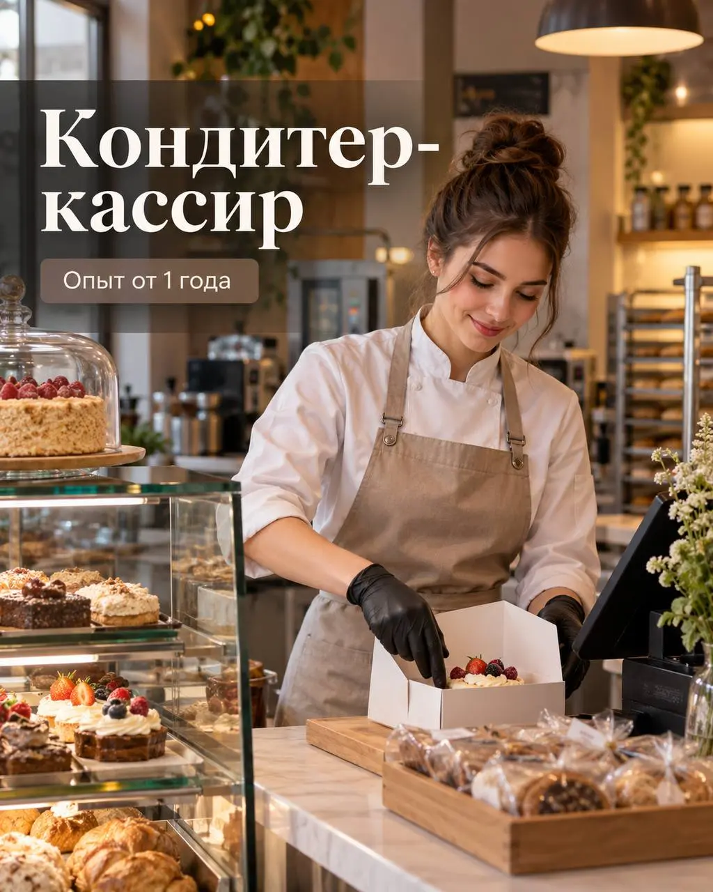 КОНДИТЕР-КАССИР
От 6 000₽/смена
Суп Кафе
• Москва, 1-я Брестская ул., 62
• Рестораны/Кафе
• +79267312907
Полное описание вакансии размещено в Телеграм и Макс | Сетка — социальная сеть от hh.ru
