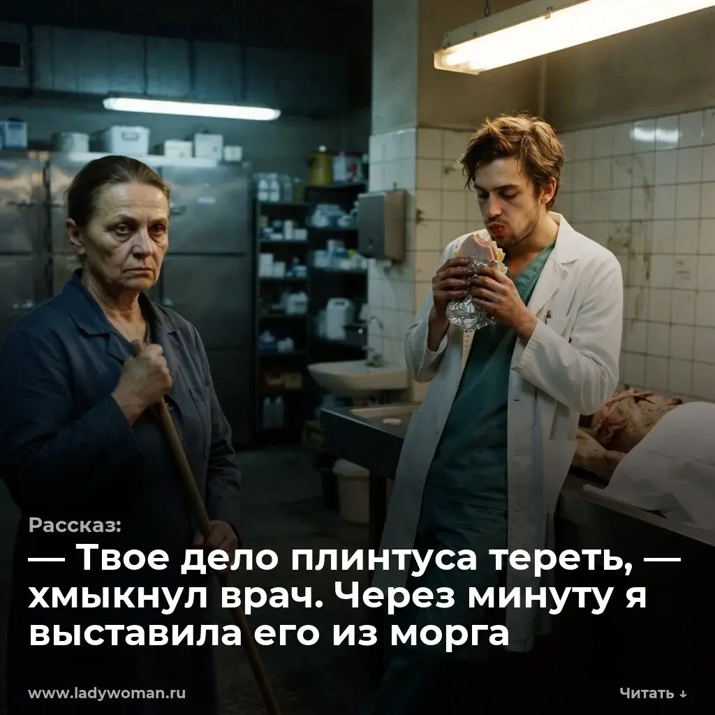 — Твое дело плинтуса тереть, — хмыкнул врач. Через минуту я выставила его из морга
Тамара открыла тяжелую дверь секционной номер три и замерла на пороге | Сетка — социальная сеть от hh.ru