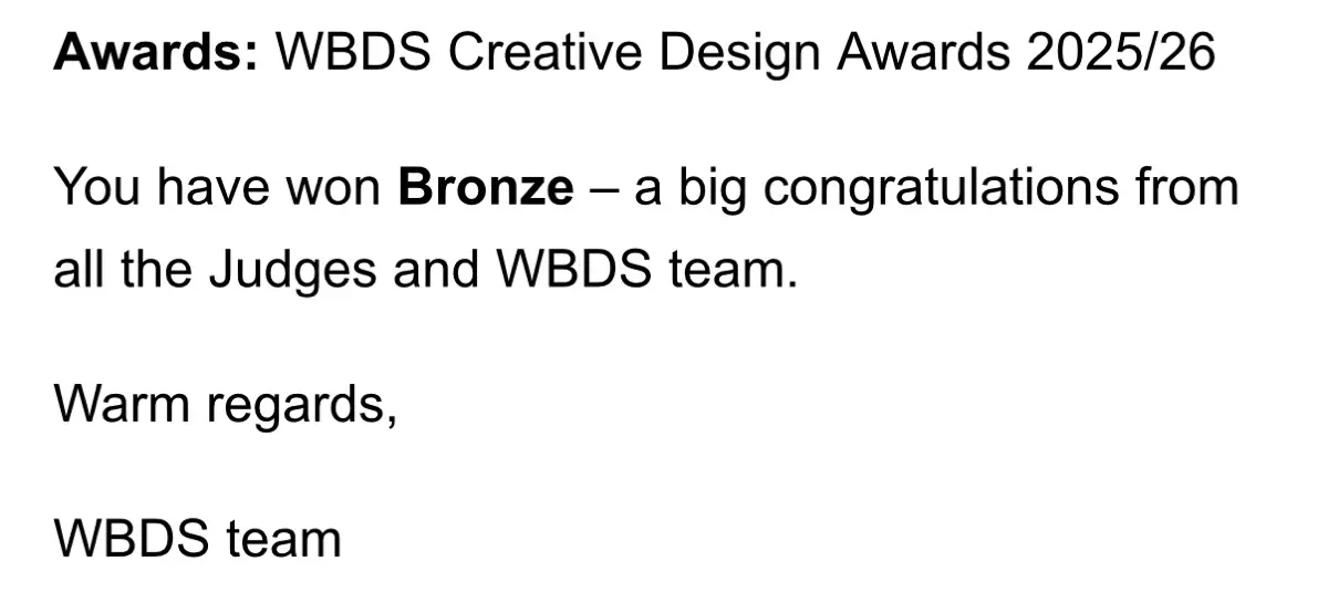 01.01.2026 получил международную награду в WBDS (World Brand Design Society)
Бронза за дизайн проект — разработка айдентики для логопедического кабинета «Ламапед»
Проект — https://www.behance | Сетка — социальная сеть от hh.ru