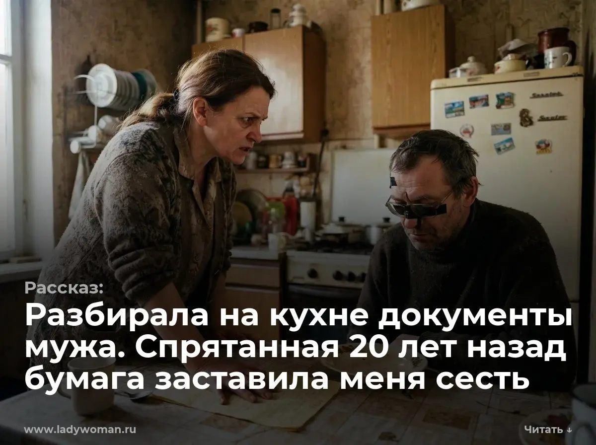 Разбирала на кухне документы мужа. Спрятанная 20 лет назад бумага заставила меня сесть
— Это что такое? — Галина с силой бросила на кухонную клеенку потертую пластиковую папку | Сетка — социальная сеть от hh.ru