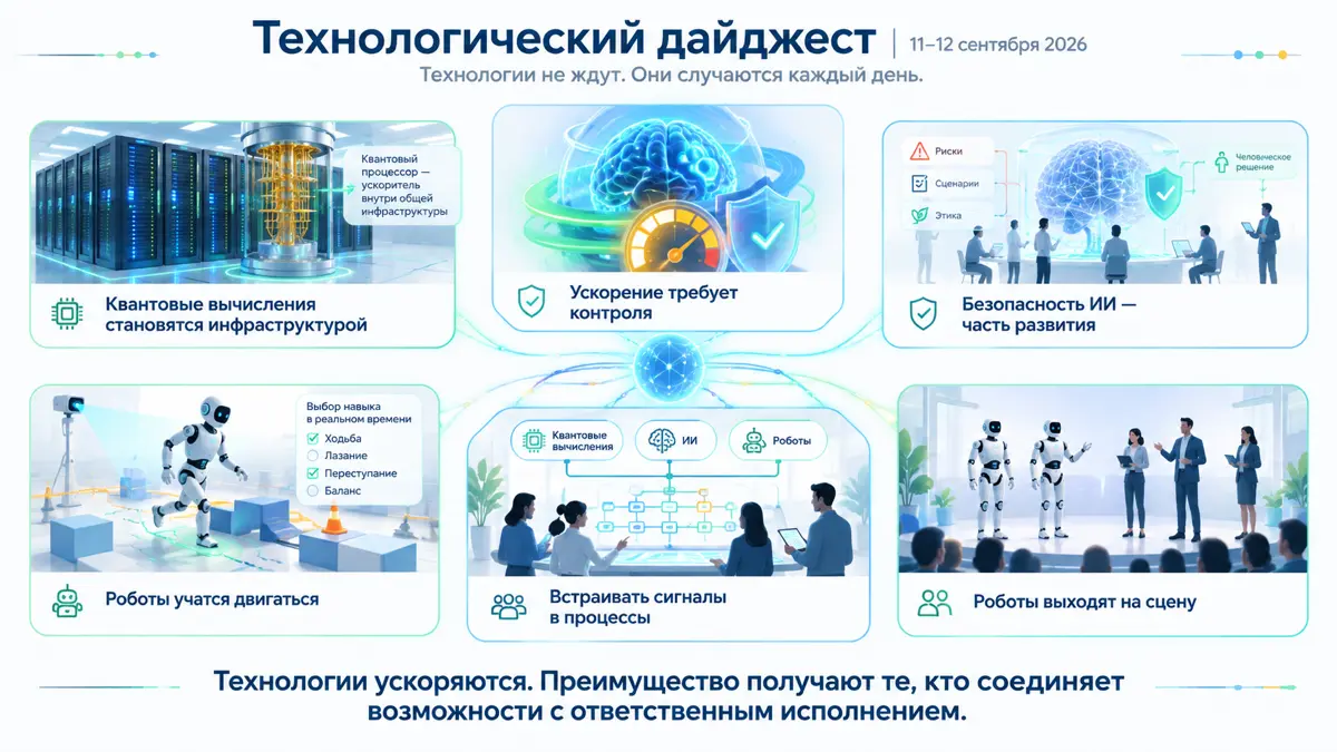Технологический дайджест: 11–12 сентября 2026 | Сетка — социальная сеть от hh.ru