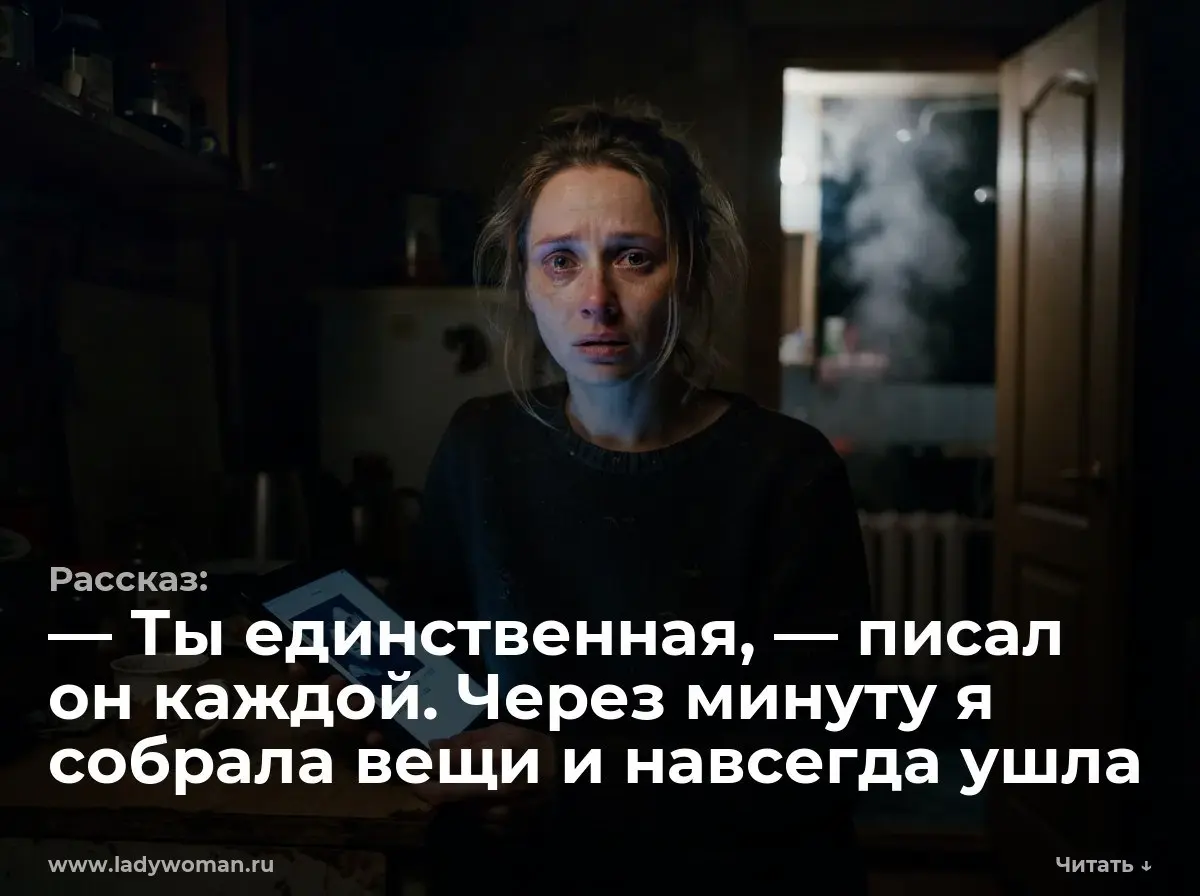 — Ты единственная, — писал он каждой. Через минуту я собрала вещи и навсегда ушла
Экран старого айпада тускло мерцал. Я всего лишь искала шестизначный код от курьера. Вадим принимал душ | Сетка — социальная сеть от hh.ru
