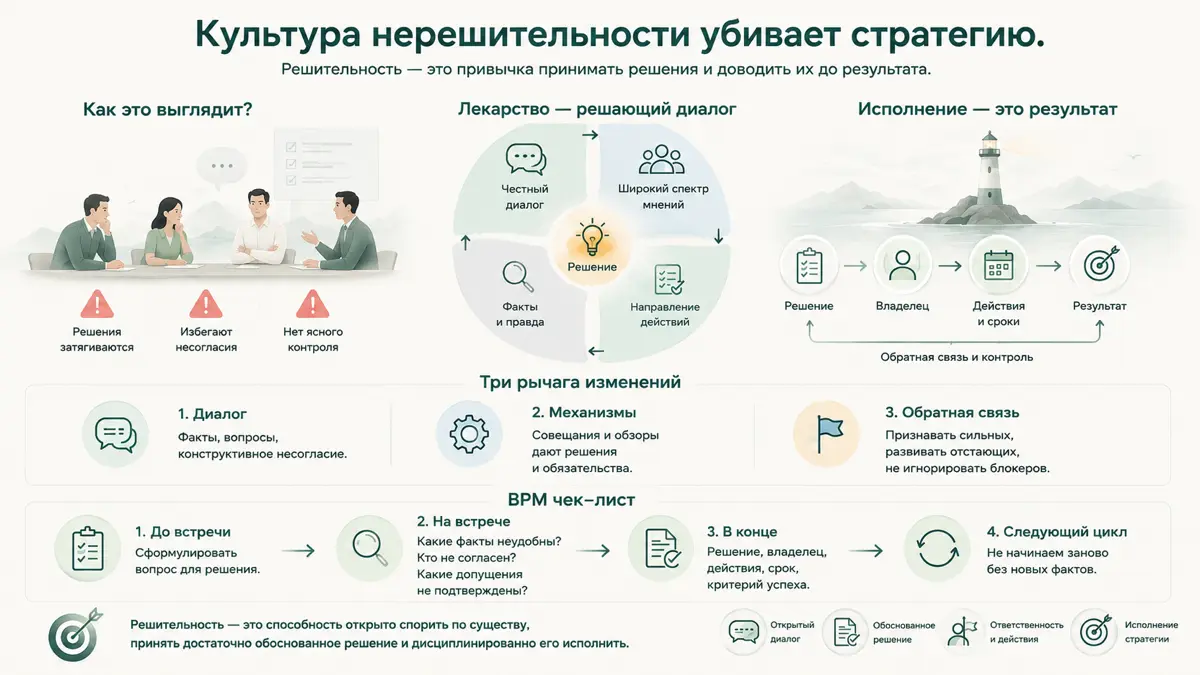 Культура нерешительности убивает стратегию. | Сетка — социальная сеть от hh.ru
