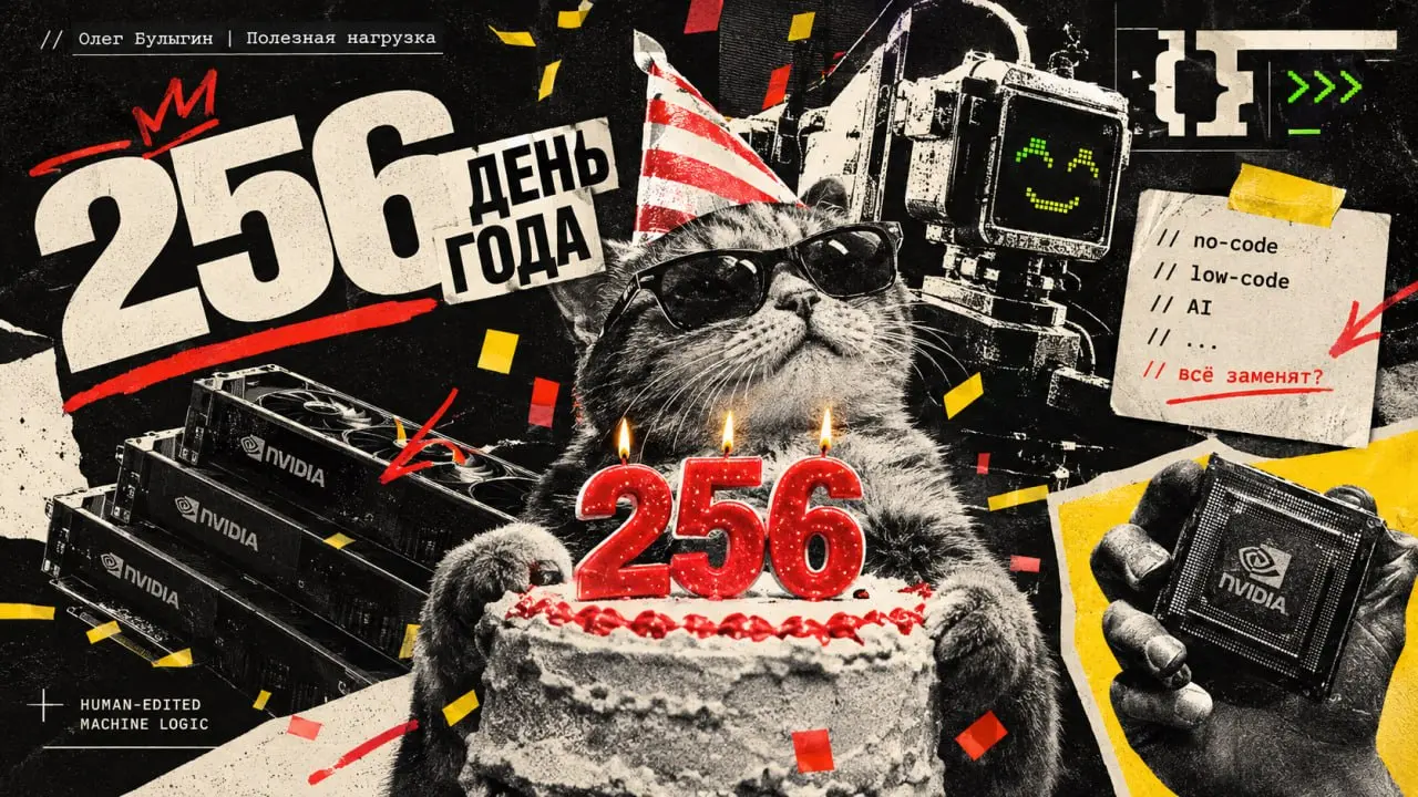 С 256-м днём года всех, кого уже два года усердно «заменяют нейросетями» 💻
Каждый год в этот день нашу профессию кто-нибудь торжественно хоронит.
Сначала нас должен был помножить на ноль no-code | Сетка — социальная сеть от hh.ru