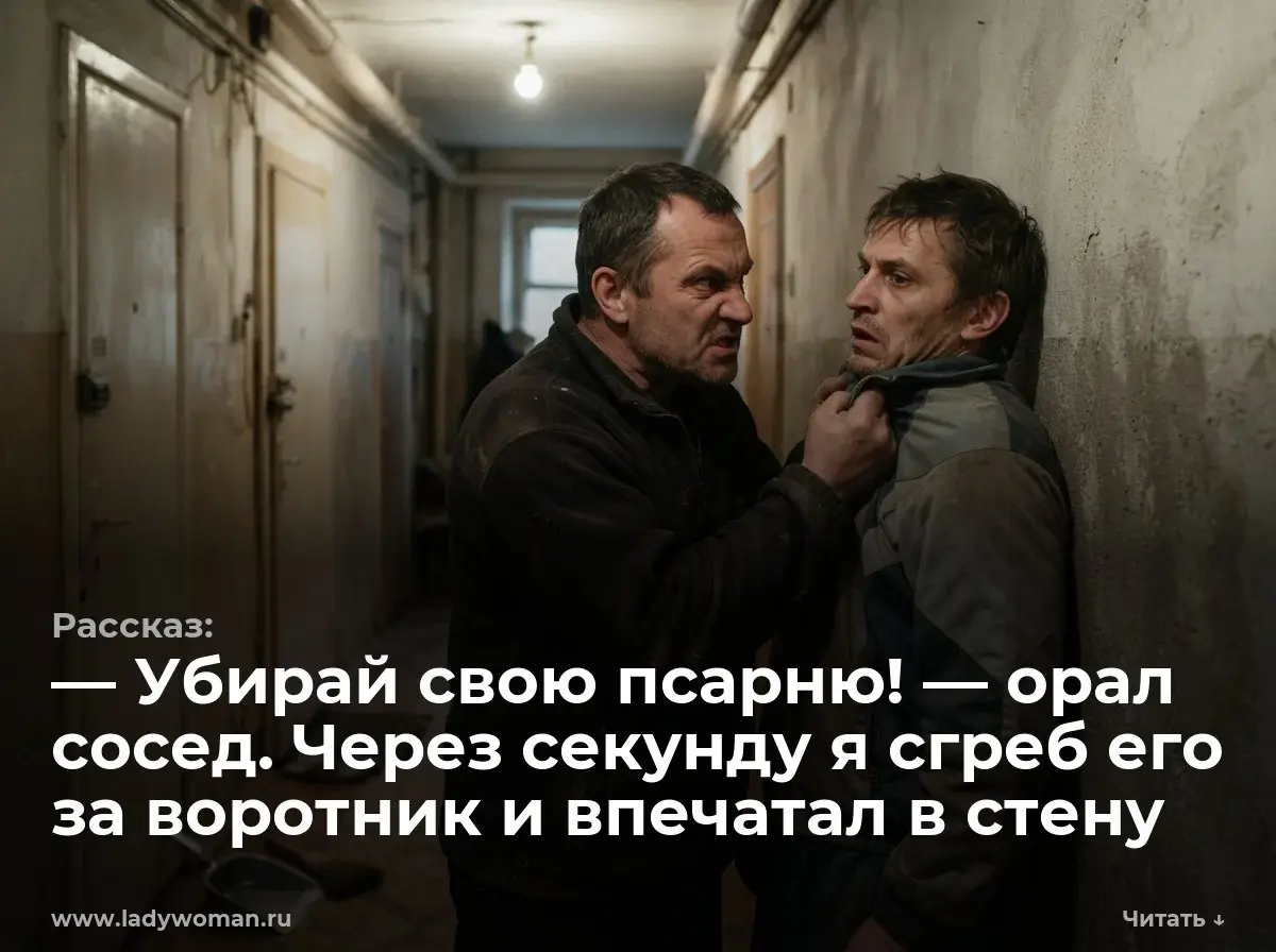 — Убирай свою псарню! — орал сосед. Через секунду я сгреб его за воротник и впечатал в стену
— Убирай свою псарню, пока я сам ее не убрал! — Антон швырнул эмалированную миску | Сетка — социальная сеть от hh.ru