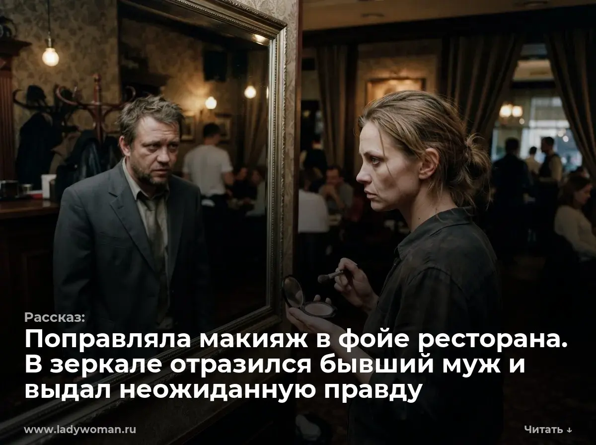 Поправляла макияж в фойе ресторана. В зеркале отразился бывший муж и выдал неожиданную правду
— У тебя ценник от платья на воротнике остался, — раздался хриплый голос за спиной | Сетка — социальная сеть от hh.ru