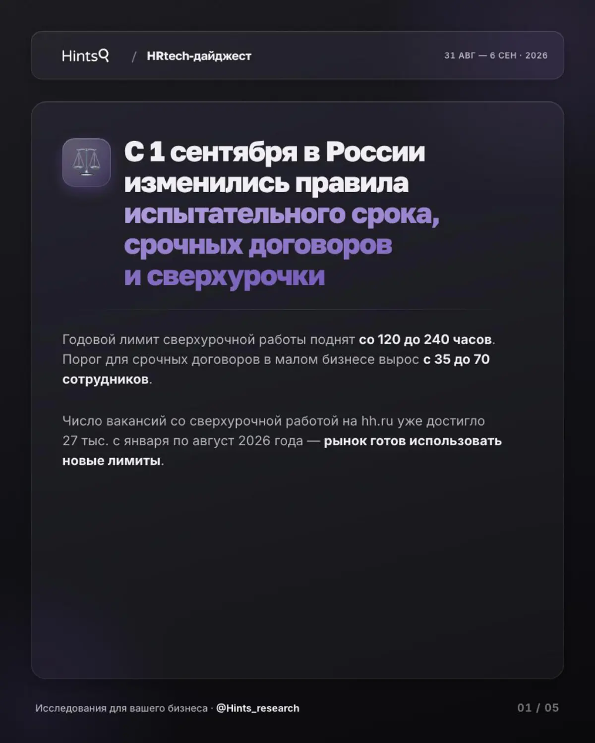 Обзор последних новостей рынка HR-технологий от Hints ✨ | Сетка — социальная сеть от hh.ru
