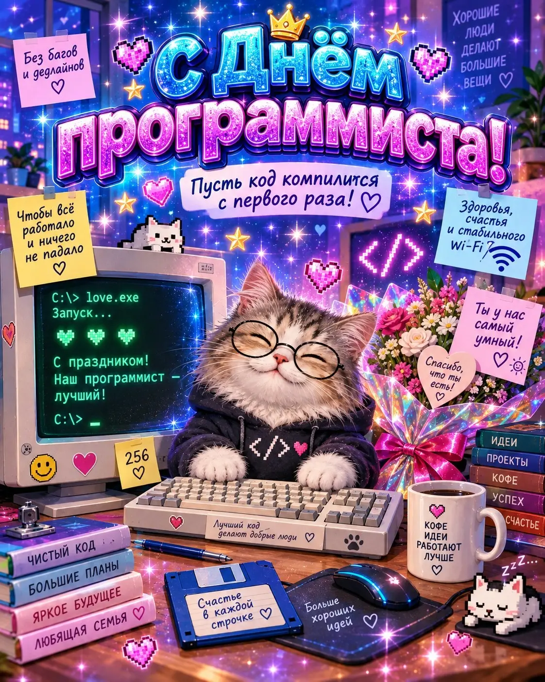 🎉С праздником!🎉
Ты знаешь кому это отправить 😉 | Сетка — социальная сеть от hh.ru