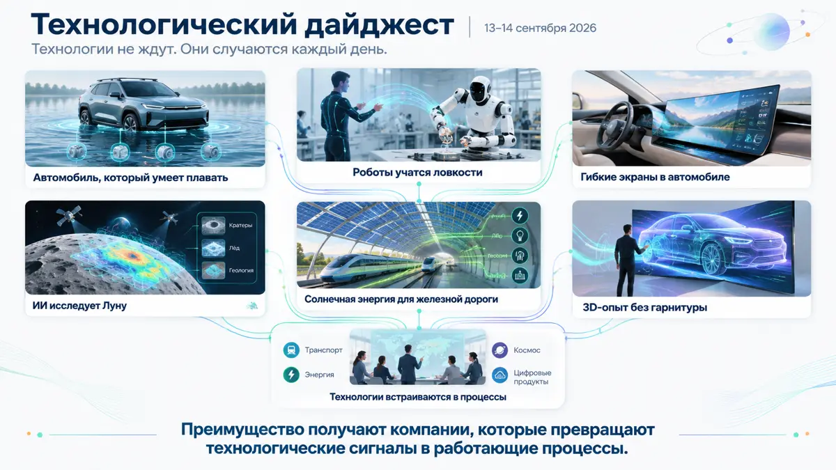 Технологический дайджест: 13–14 сентября 2026 | Сетка — социальная сеть от hh.ru
