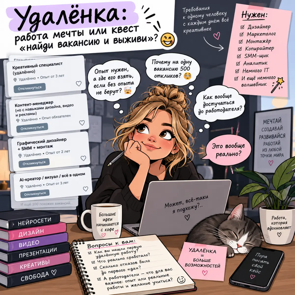 УДАЛЕНКА- РАБОТА МЕЧТЫ? | Сетка — социальная сеть от hh.ru