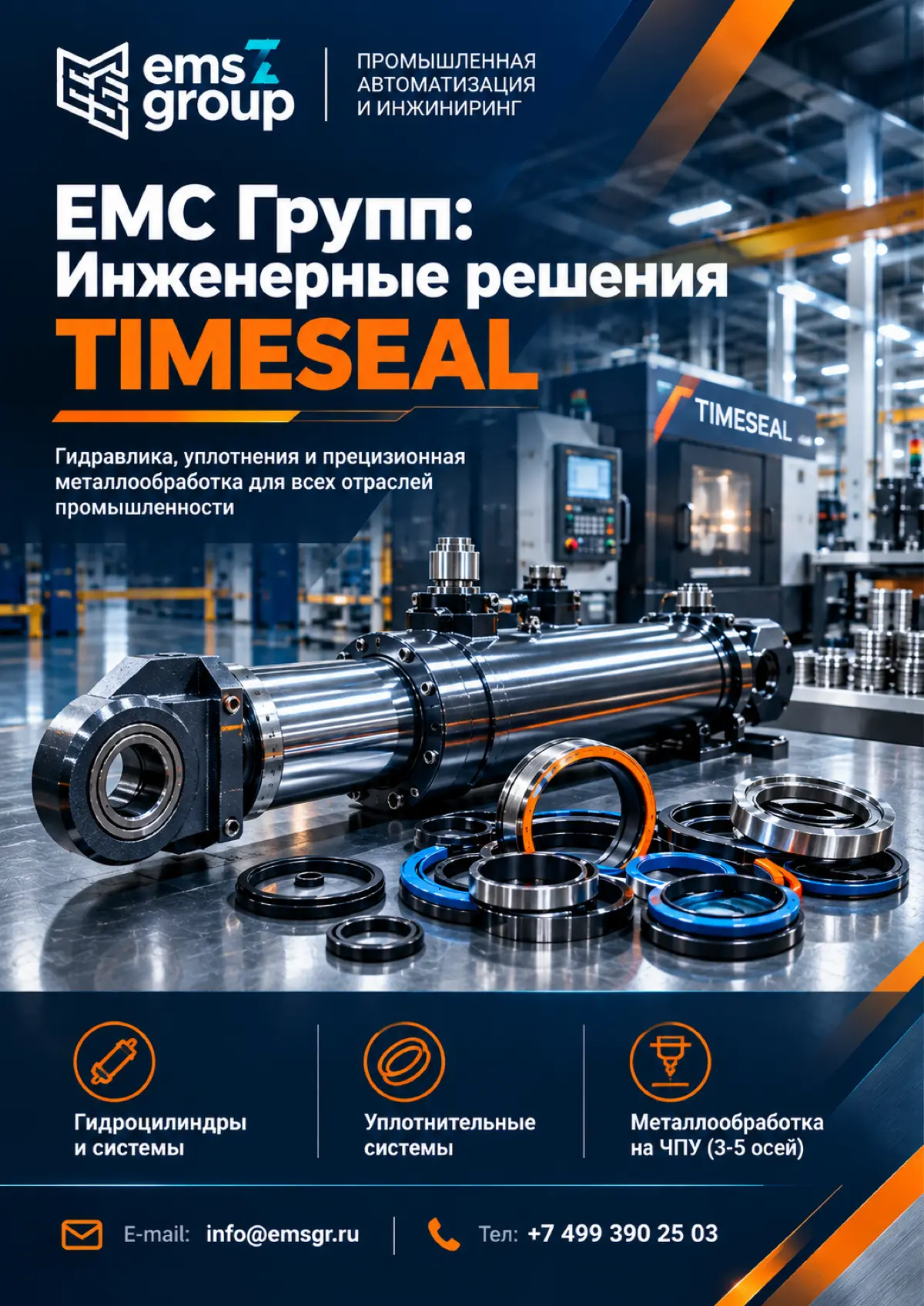 Уважаемые коллеги!
ООО «ЕМС Групп» рада предложить вашему вниманию сотрудничество в сфере поставок высококачественных инженерных компонентов от европейского производителя TIMESEAL | Сетка — социальная сеть от hh.ru