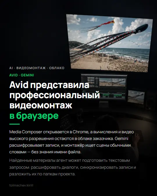 Avid представила профессиональный видеомонтаж в браузере | Сетка — социальная сеть от hh.ru