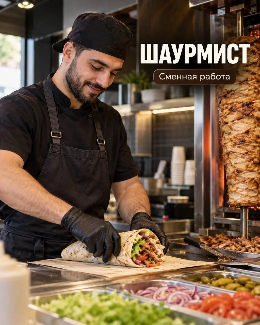 ШАУРМИСТ
4 000₽/смена - 5 500₽/смена
Прямой работодатель
• Москва, м. Варшавская
• Рестораны/Кафе
• +79772574533
Полное описание вакансии размещено в Телеграм и Макс | Сетка — социальная сеть от hh.ru