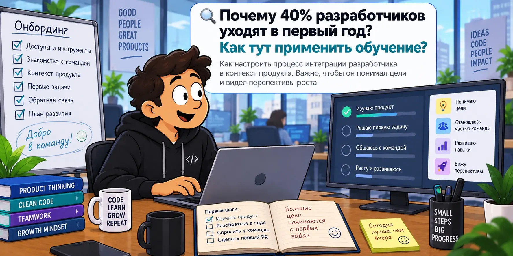 🔍 Почему 40% разработчиков уходят в первый год? | Сетка — социальная сеть от hh.ru