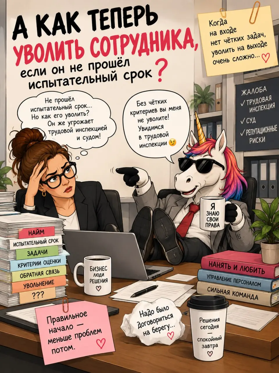 «А как теперь уволить сотрудника, если он не прошёл испытательный срок?»
На днях зашла в профессиональное сообщество обсудить одну тему | Сетка — социальная сеть от hh.ru