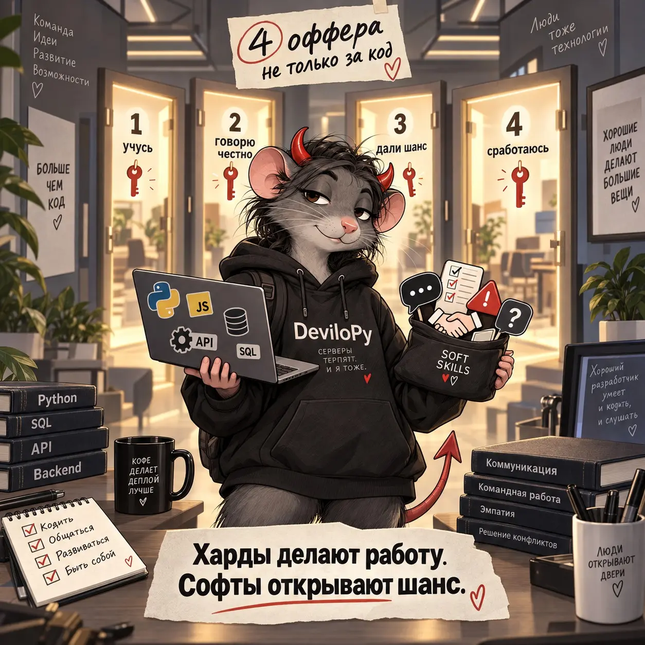 Меня 4 раза брали на работу не только из-за hard skills | Сетка — социальная сеть от hh.ru