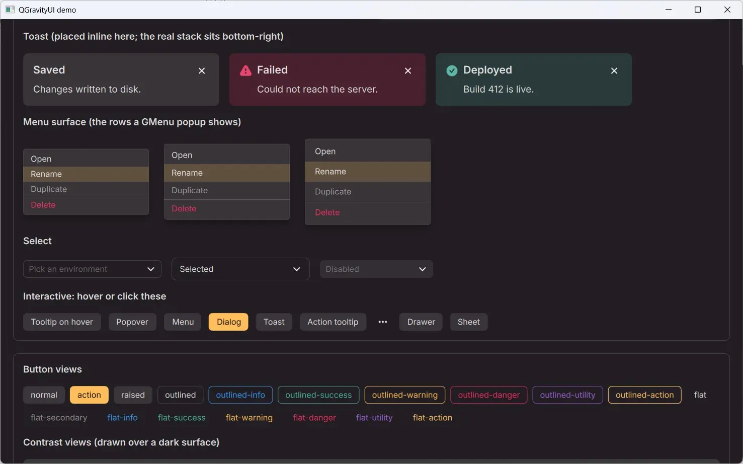 Выложил в открытый доступ библиотеку QML компонентов адаптированных под UI-кит GravityUI. Ссылка на репозиторий | Сетка — социальная сеть от hh.ru