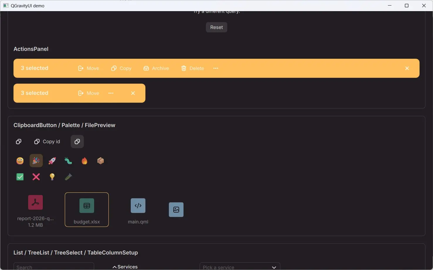 Выложил в открытый доступ библиотеку QML компонентов адаптированных под UI-кит GravityUI. Ссылка на репозиторий | Сетка — социальная сеть от hh.ru