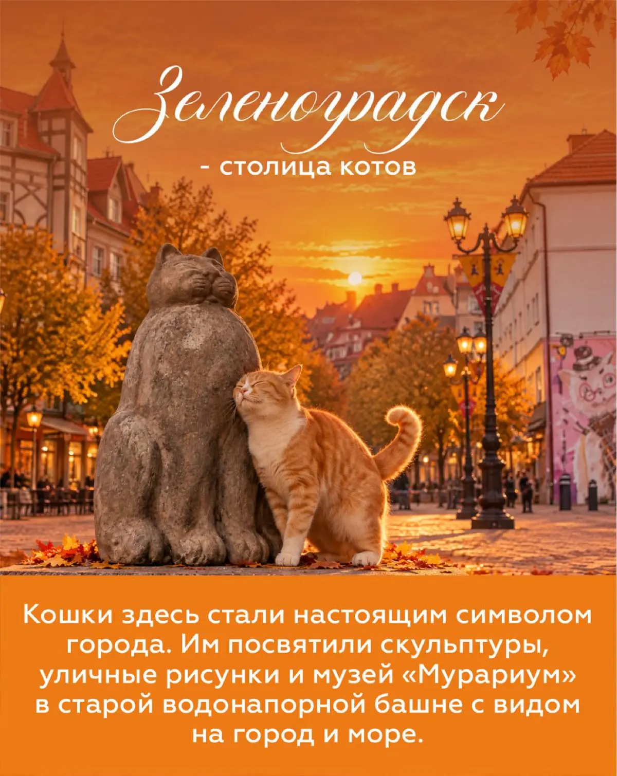 🌊 ЗАгадка: один город отдал улицы котам, другой выбрал улитку символом спокойной жизни, а в лесу сосны завязываются в кольца | Сетка — социальная сеть от hh.ru