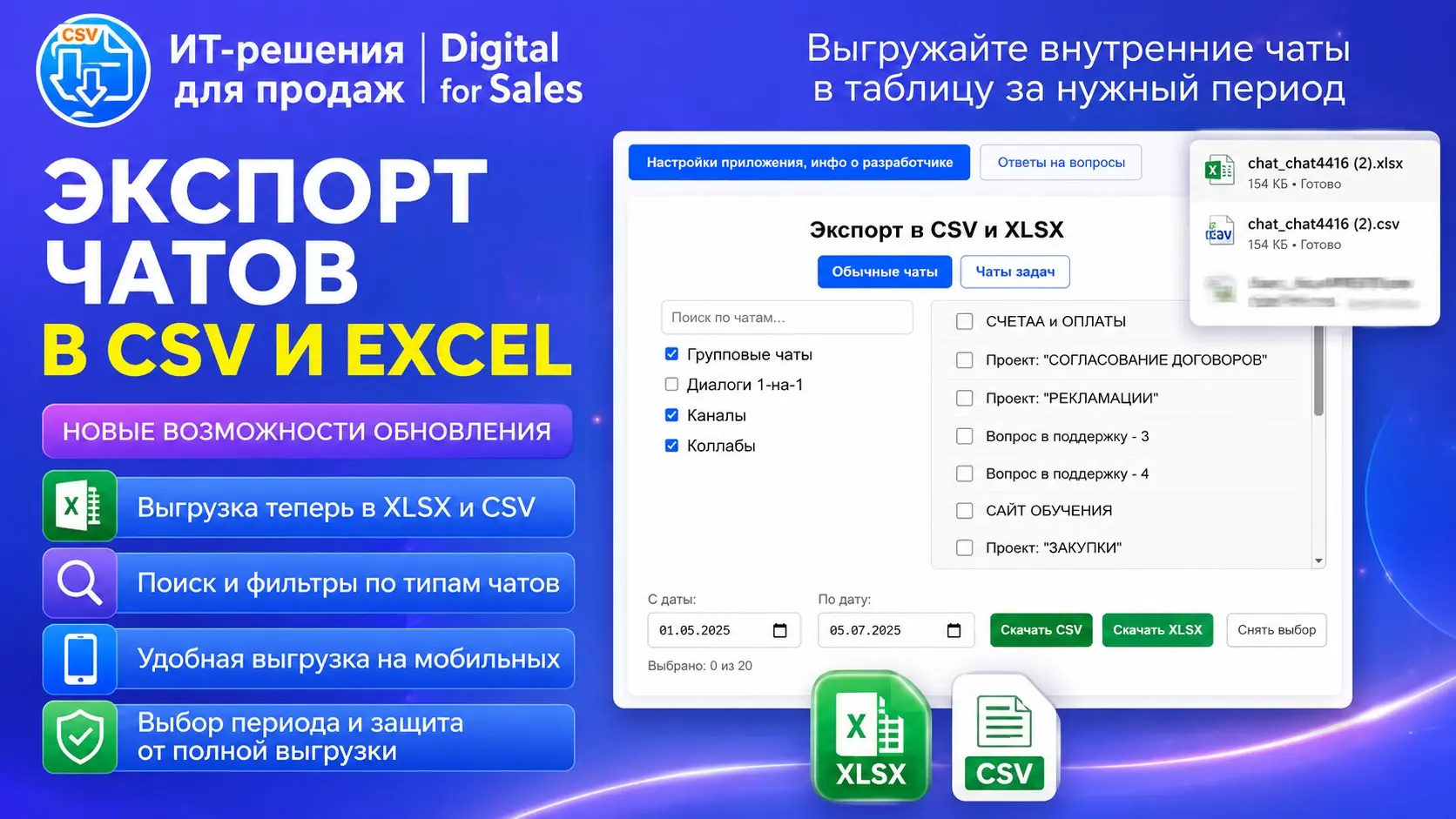 Выгрузка переписок из Битрикс24: теперь CSV и Excel | Сетка — социальная сеть от hh.ru