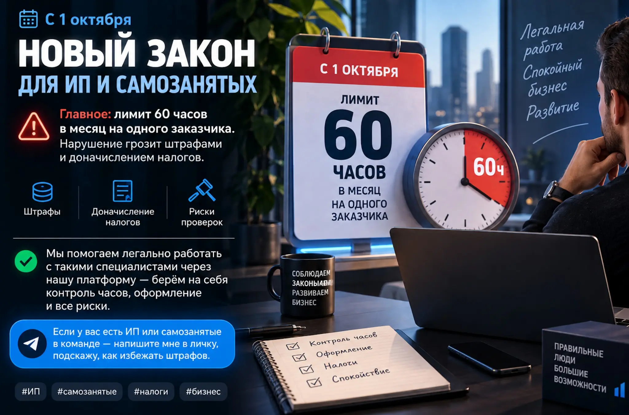 Новый закон для ИП и самозанятых в РФ | Сетка — социальная сеть от hh.ru
