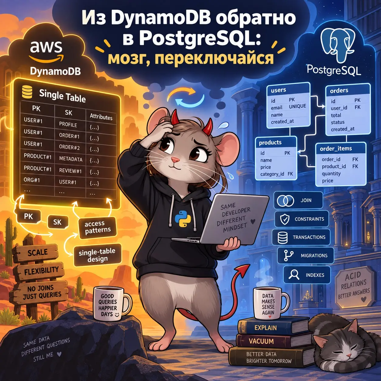 Я Python dev, и мне снова нужно привыкать к PostgreSQL | Сетка — социальная сеть от hh.ru