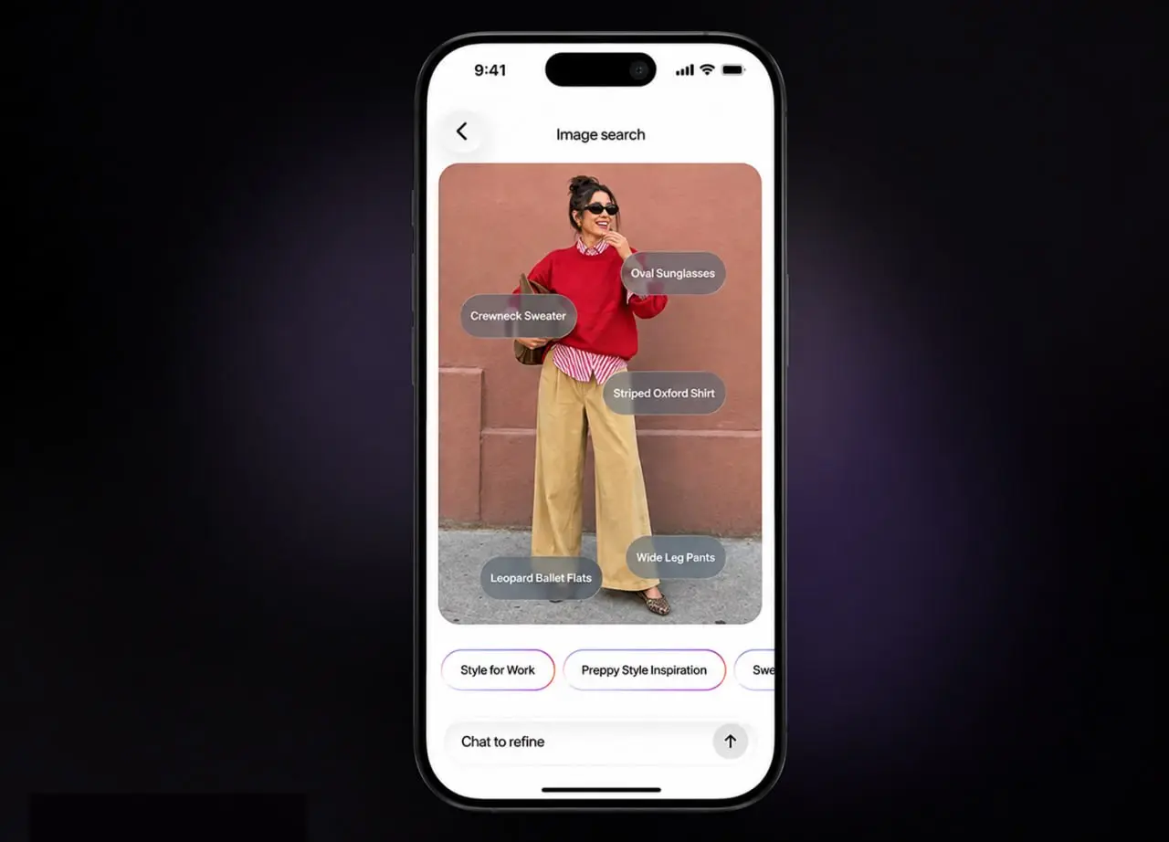 ИИ в приложении Daydream находит одежду по фотографиям из галереи iPhone
Например, вы сохранили понравившийся образ из Pinterest | Сетка — социальная сеть от hh.ru