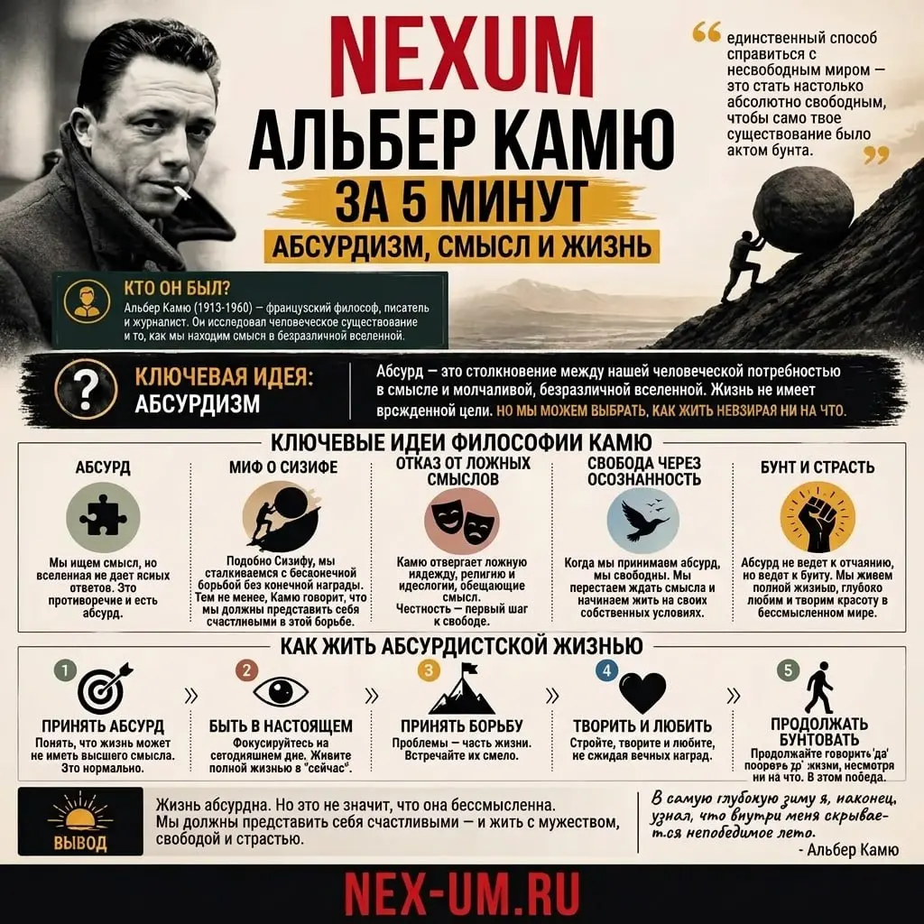 📱 КАМЮ, СИЗИФ И НЕМНОГО АБСУРДА
Представьте: вы толкаете огромный камень в гору. Почти дотолкали — а он снова катится вниз 🗿
И так каждый день | Сетка — социальная сеть от hh.ru