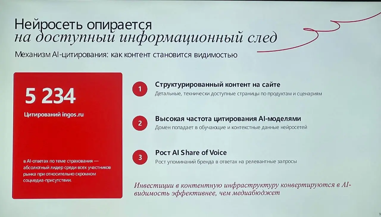 ⚡️ Бренды конкурируют за место в ответах нейросетей
Первое знакомство с компанией всё чаще происходит внутри ответа ИИ | Сетка — социальная сеть от hh.ru