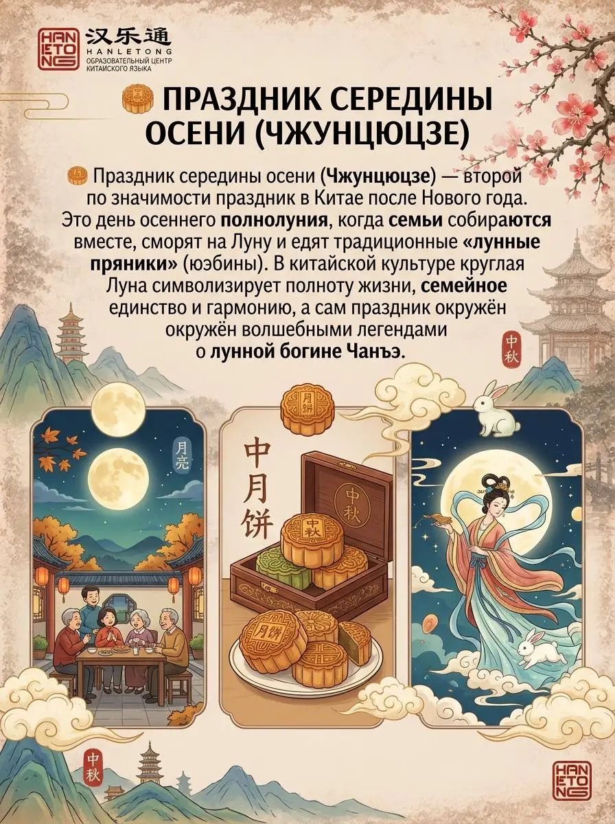 🥮 Мастер-класс к Празднику середины осени (7+)
Рассказали о самом празднике и его смысле на картинке 2 ⬆️
А теперь мы приглашаем вас погрузимся в традиции Китая: узнаем легенду о красавице Чанъэ и сво... | Сетка — социальная сеть от hh.ru
