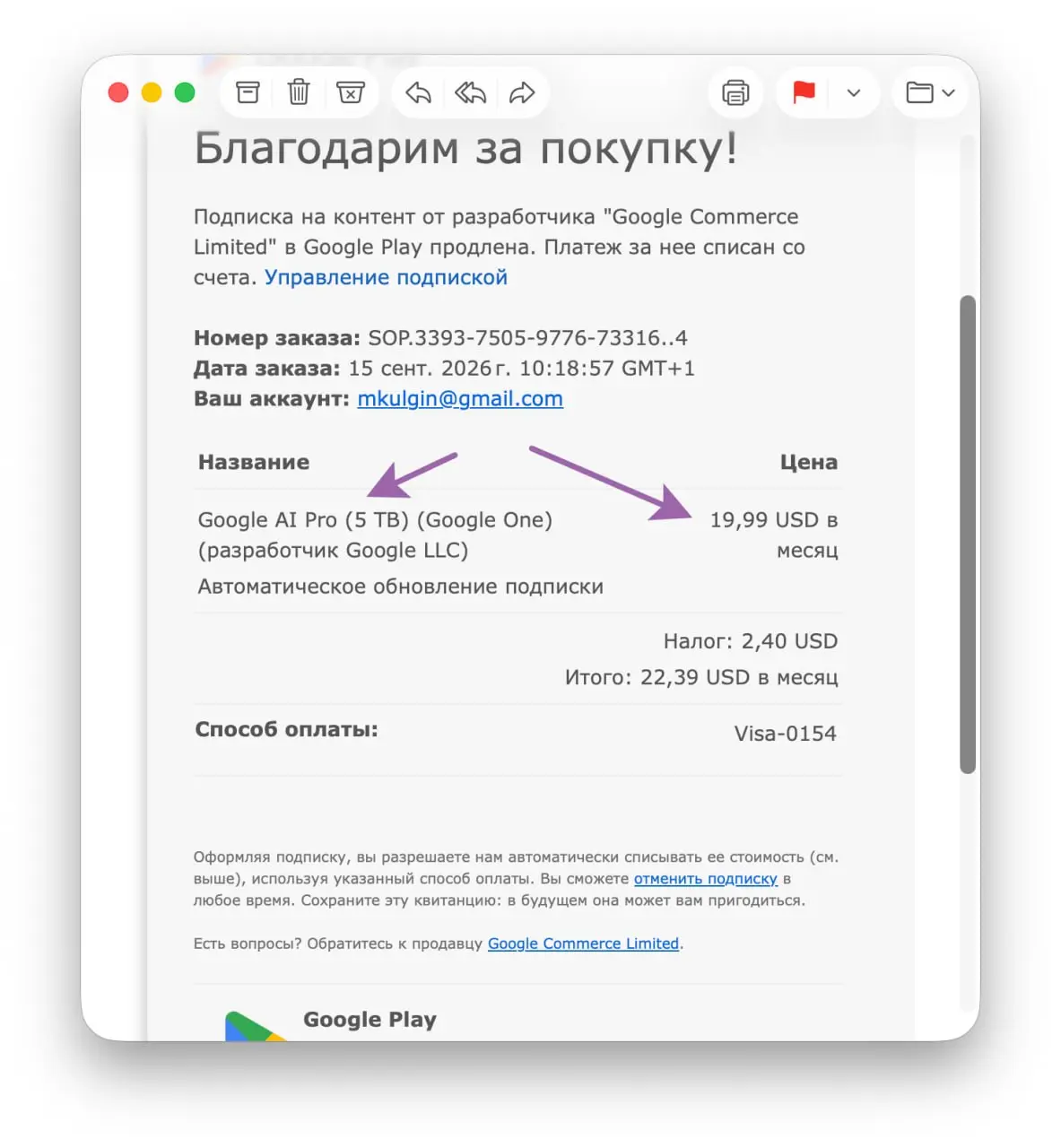 Цена возможностей на семью. Оплата с карты Кыггыстана, пополняю ее через ВТБ. Курс высокий, тут ничего не поделать, но получаю взамен место + ИИшные возможности от Google. Полагаю, что того стоит | Сетка — социальная сеть от hh.ru