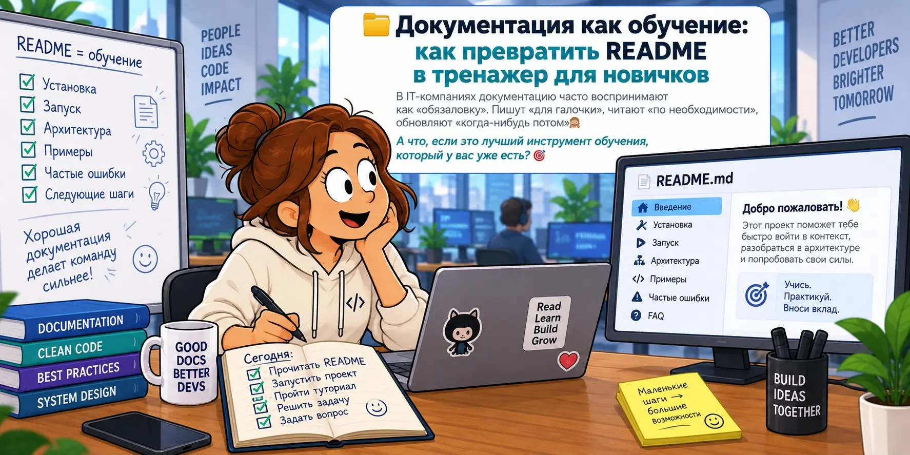 📂Документация как обучение: как превратить README в тренажер | Сетка — социальная сеть от hh.ru