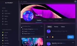 Responsive Social Platform UI - отзывчивый UI для социальной сети. Адаптивность имеется.
https://codepen.io/TurkAysenur/pen/RwWKYMO | Сетка — социальная сеть от hh.ru