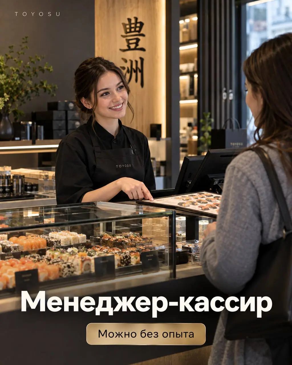 МЕНЕДЖЕР-КАССИР
От 420₽/ч
Сеть суши-маркетов TOYOSU
• Москва, м. Молодежная, ТЦ Кунцево Плаза
• Розничная торговля
• +79310187842
Полное описание вакансии размещено в Телеграм и Макс | Сетка — социальная сеть от hh.ru