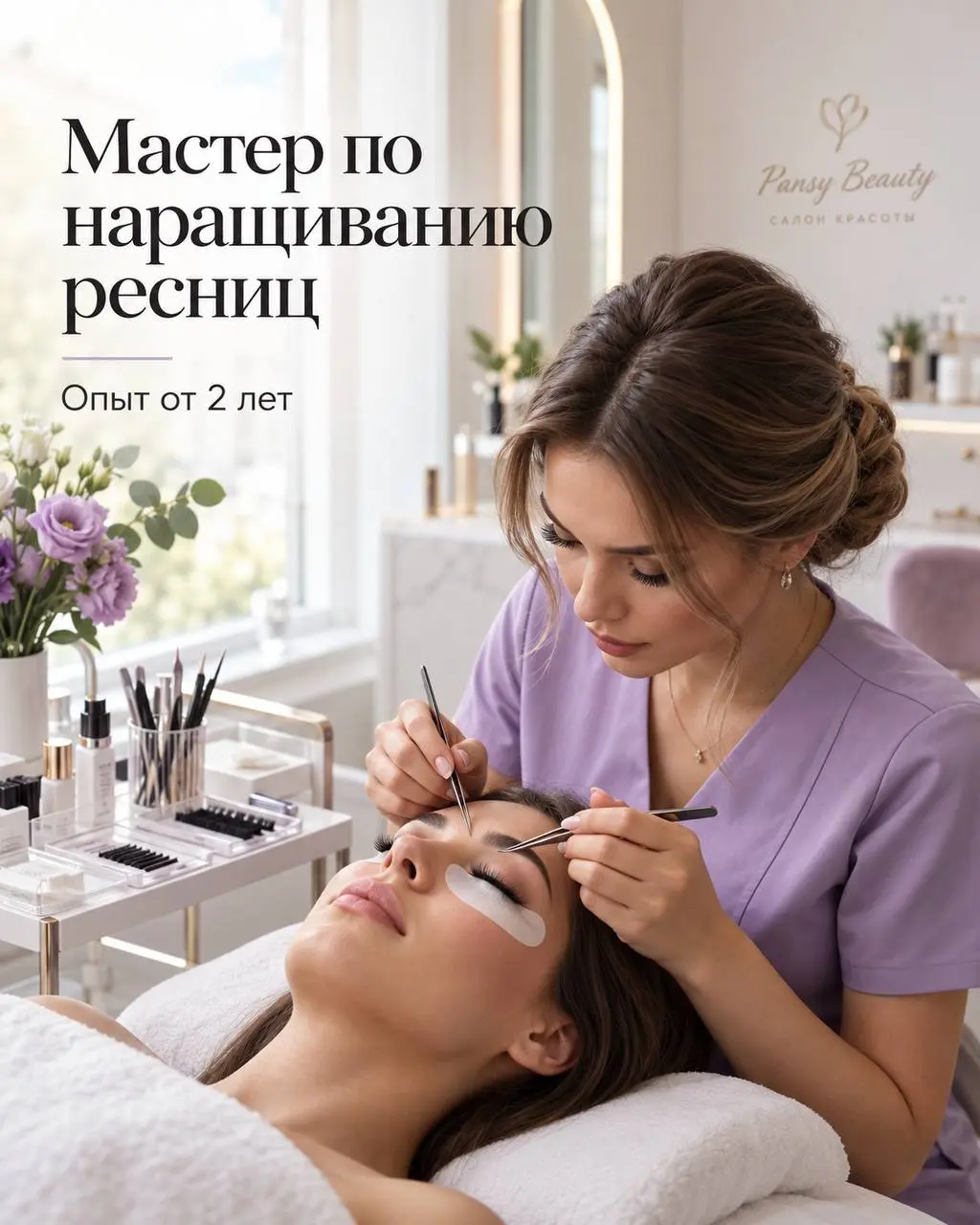 МАСТЕР ПО НАРАЩИВАНИЮ РЕСНИЦ
60 000₽ - 120 000₽
Pansy Beauty
• Люберцы
• Красота и wellness
• +79253717346
Полное описание вакансии размещено в Телеграм и Макс | Сетка — социальная сеть от hh.ru