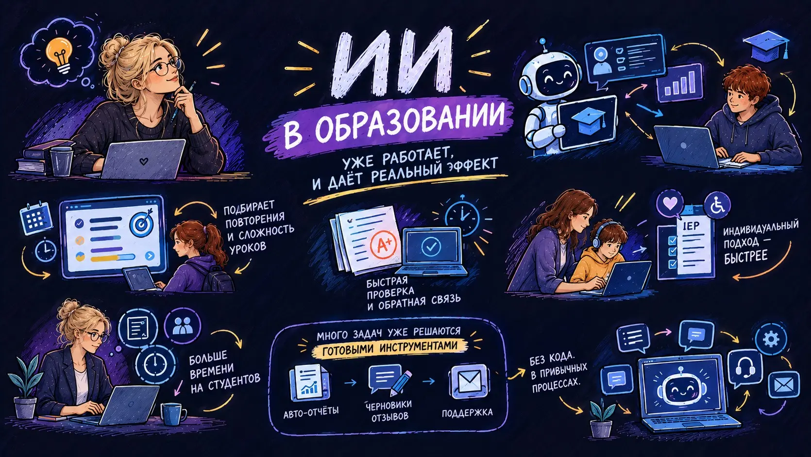 Как ИИ реально используют в EdTech прямо сейчас | Сетка — социальная сеть от hh.ru