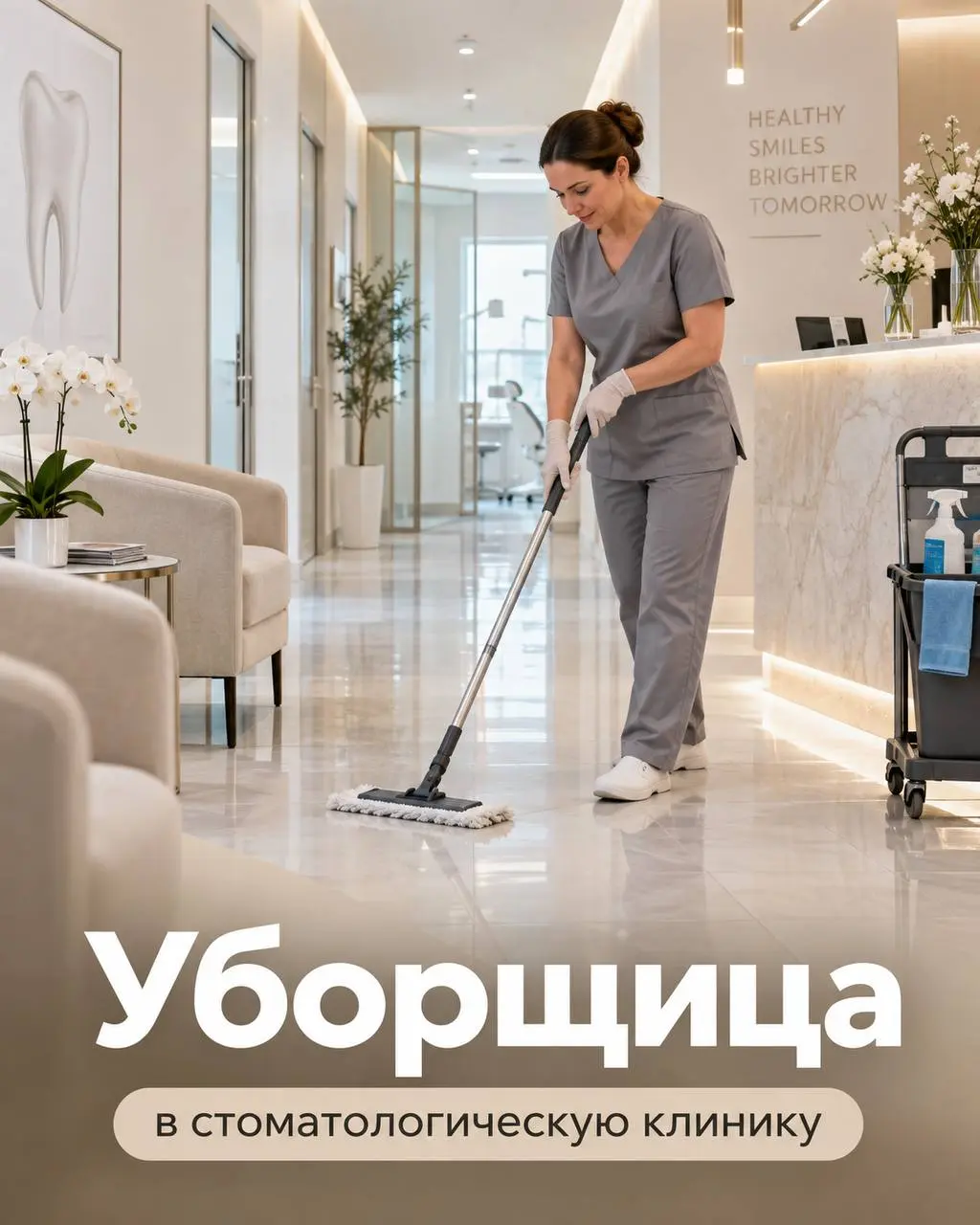 УБОРЩИЦА
От 5 000₽/смена
Премиальная стоматологическая клиника
• Москва, м. 1905 года, 2-я Звенигородская улица, 13, стр | Сетка — социальная сеть от hh.ru