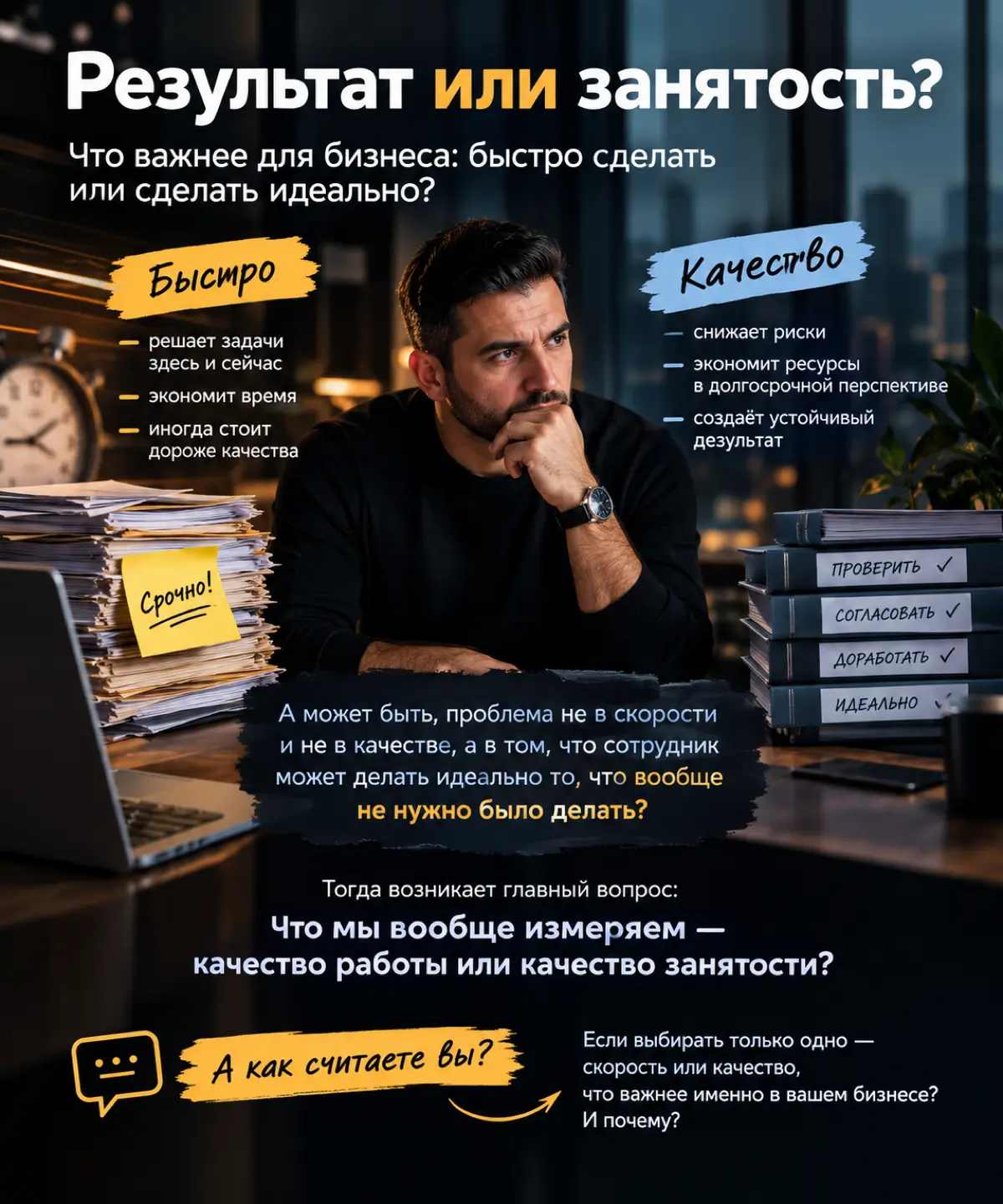 Что важнее для бизнеса: быстро сделать или сделать идеально? | Сетка — социальная сеть от hh.ru