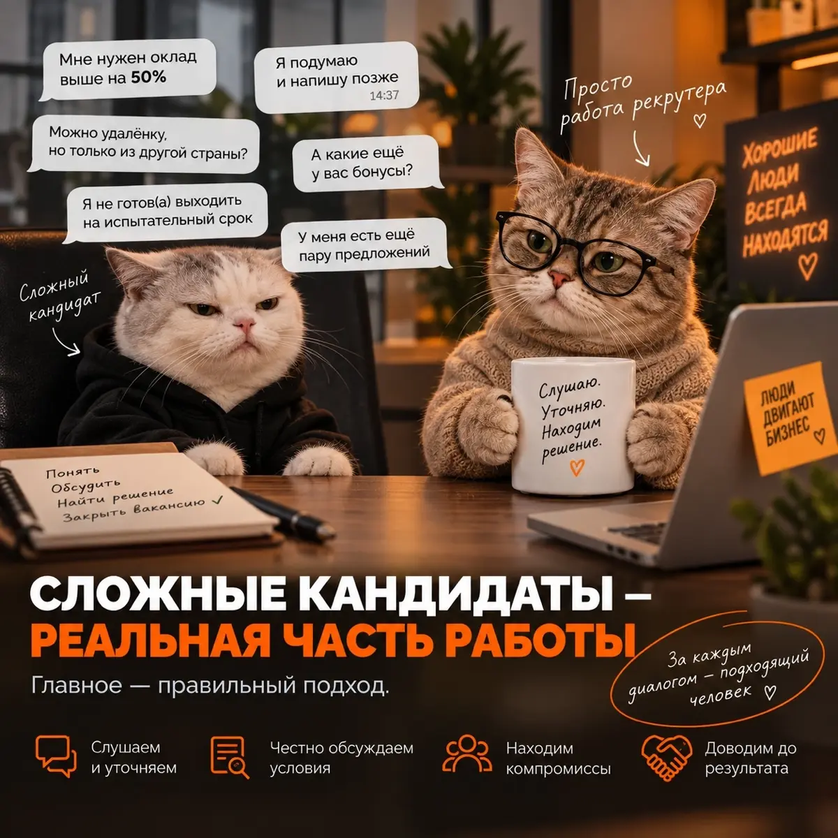 Как общаться со сложными кандидатами? | Сетка — социальная сеть от hh.ru