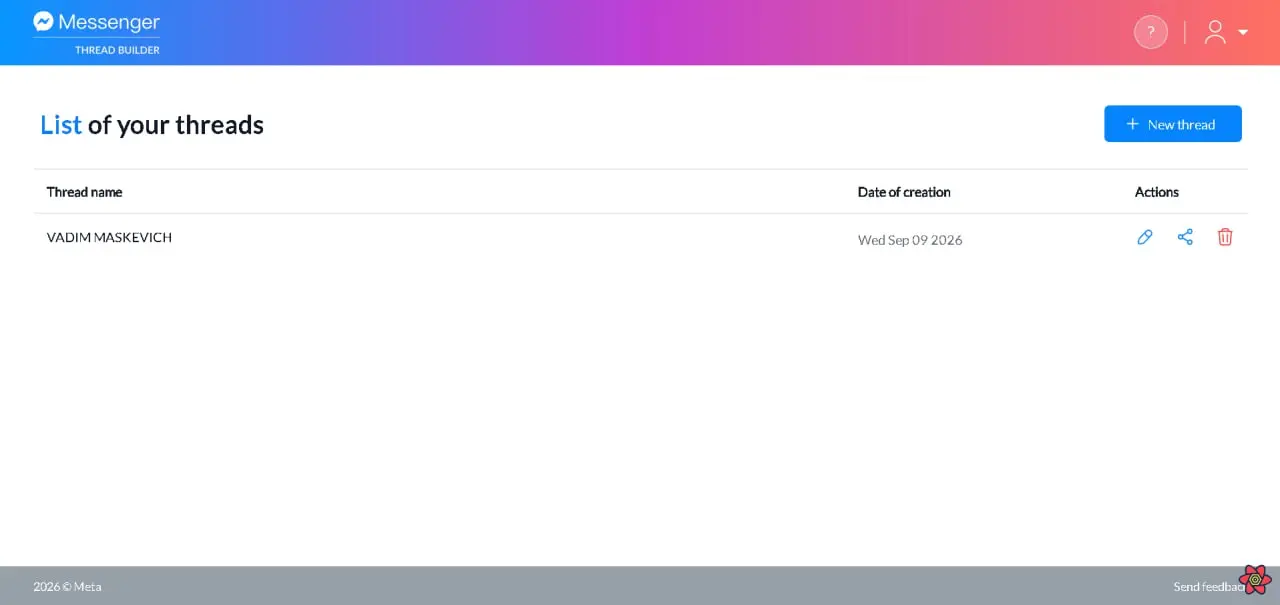 Interesting Проект "Thread Builder" (META) | Сетка — социальная сеть от hh.ru